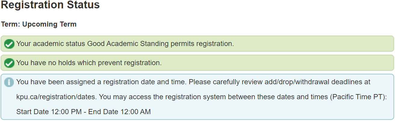 Prepare for Class in Blue field