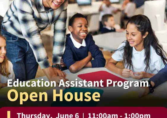 Education Assistant Program Open House. Thursday, June 6, 11:00am – 1:00pm. KPU Langley Campus, West Building, Room 2005
