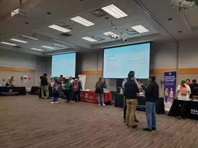Picture of people walking around booths at Student Mental Health Fair 2023
