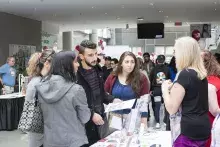 Students learn about new opportunities at the KPU Richmond Open House. 