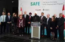 The SAFE program announcement at Surrey City Hall. Picture courtesy of the City of Surrey